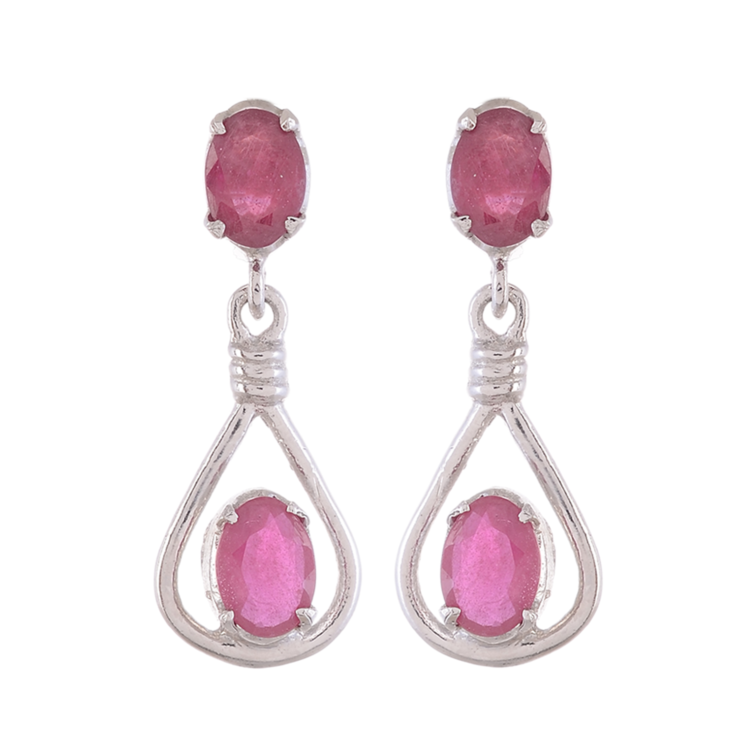 Silver Sterling precious stone earrings